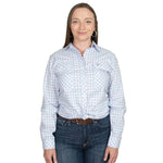 JUST COUNTRY ABBEY FULL BUTTON PRINT WORKSHIRT - LIGHT PINK CHECK [SZ:10]