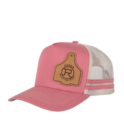 Roper Cattle Tag Trucker Cap - Dusty Rose 