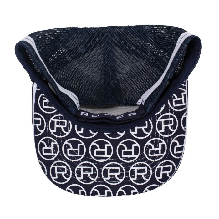 Roper Mini Plaid Trucker Cap - Navy/white 