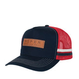 Roper Patch Trucker Cap - Navy/red [sz:2]
