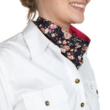Just Country Carlee Double Sided Scarf - Navy Peonies/hot Pink 
