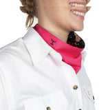 Just Country Carlee Double Sided Scarf - Navy Peonies/hot Pink 