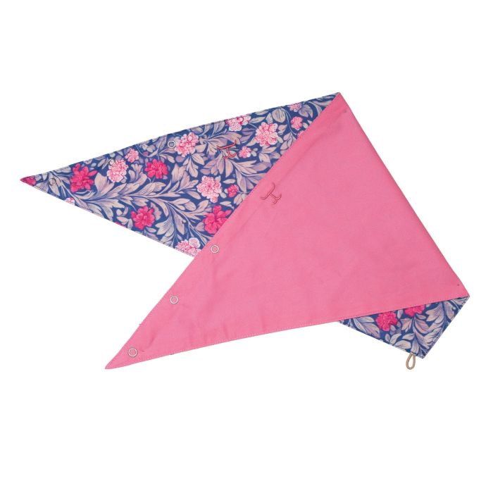 Just Country Carlee Double Sided Scarf - Blue Chrysamthemum/rose