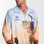 ARIAT UNI FISHING SHIRT - HELIMUSTER [SZ:XXS]