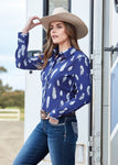 PURE WESTERN WOMENS FEATHER SHIRT [SZ:18]