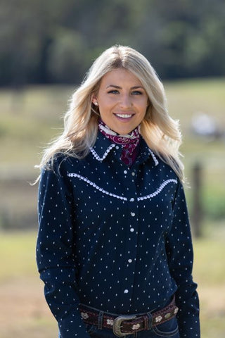 PURE WESTERN WOMENS YVONNE LONG SLEEVE SHIRT [SZ:8]