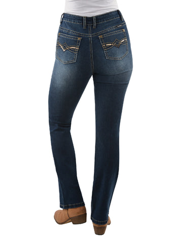 PURE WESTERN WOMENS BRADY HIGH WAIST BOOT CUT JEANS