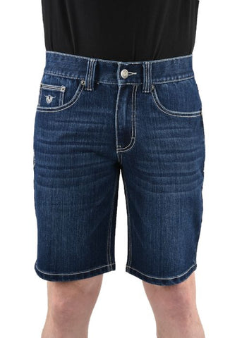 BULLZYE MENS LEVER DENIM SHORTS [SZ:29 CL:STANLEY WASH]