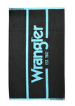WRANGLER BEACH TOWEL SIGNATURE BLACK AQUA