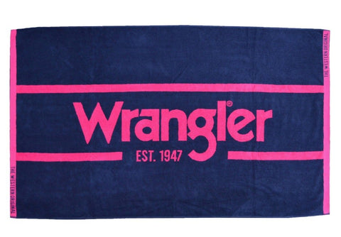 Wrangler Beach Towel Signature Navy/pink 