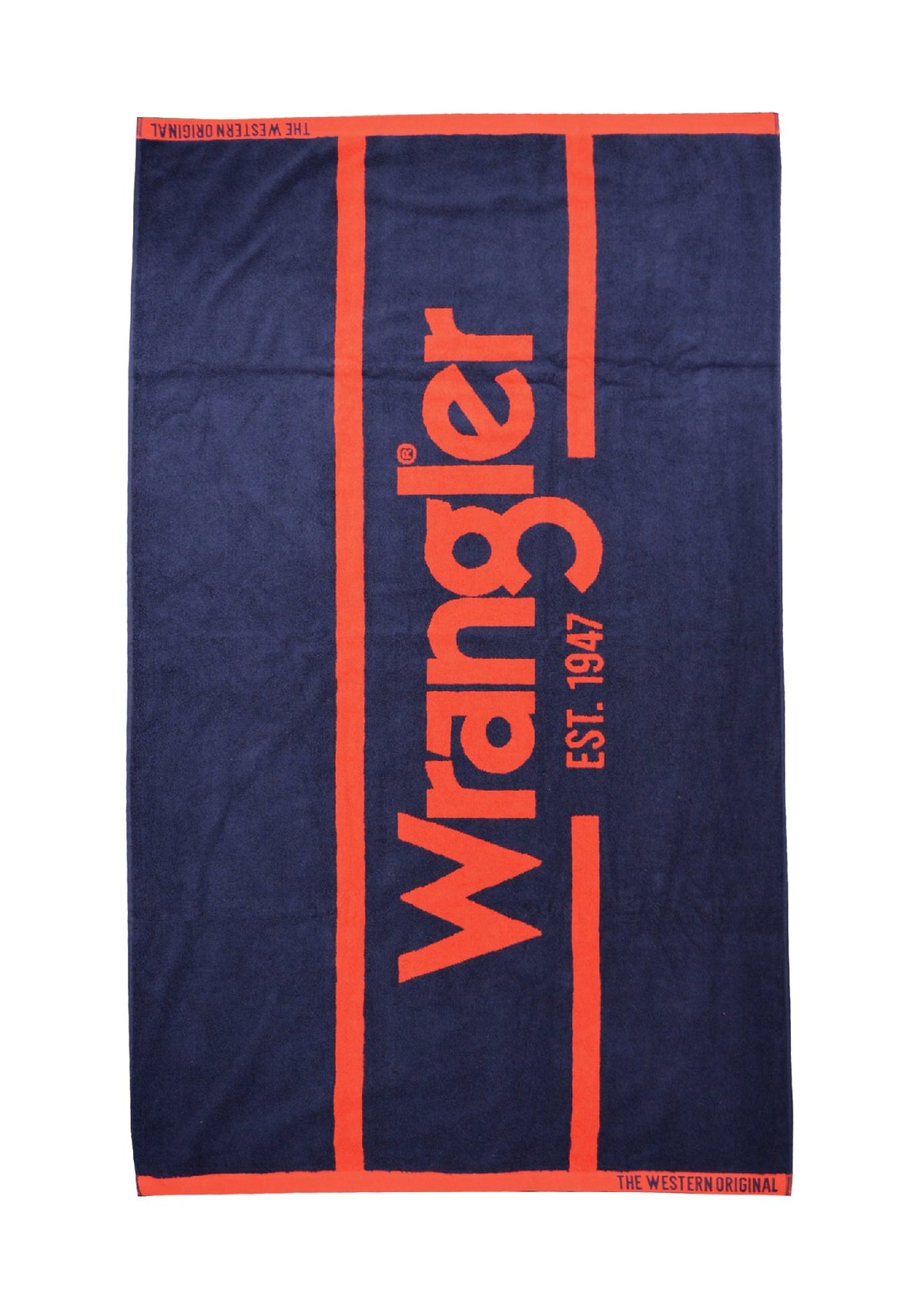 Wrangler Beach Towel Signature Navy And Red