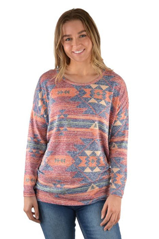 PURE WESTERN WOMENS ERIKA BATWING TEE [SZ:8]
