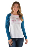 PURE WESTERN WOMENS JAC LONGSLEEVE RAGLAN TEE
