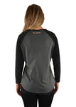 PURE WESTERN WOMENS RHUMER LONG SLEEVE RAGLAN TEE