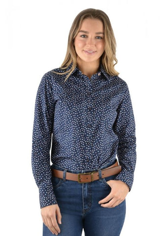 THOMAS COOK WOMENS GEMMA LONG SLEEVE SHIRT [SZ:8 CL:NAVY]