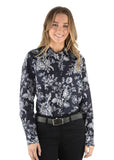 THOMAS COOK WOMENS LINDA LONG SLEEVE SHIRT [SZ:8 CL:NAVY/WHITE]