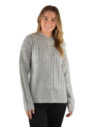 THOMAS COOK WOMENS NADIA CABLE JUMPER [SZ:8 CL:GREY MARLE]