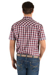 PURE WESTERN EDWARD MENS CHECK WESTERN S/S SHIRT [SZ:M]