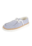 THOMAS COOK VACATION WOMENS LITE CASUAL LACE-UP SHOE - NAVY STRIPE