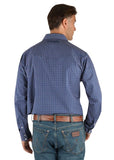 WRANGLER MILTON MENS PRINT WESTERN L/S SHIRT [SZ:S CL:NAVY/ORANGE]