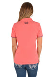 WRANGLER THELMA WOMENS POLO - WATERMELON