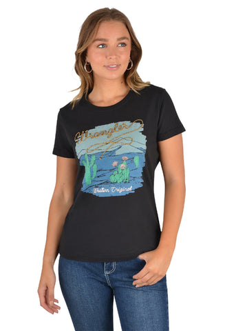 WRANGLER TASIA WOMENS TEE - BLACK