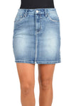 PURE WESTERN WOMENS VICKI DENIM SKIRT [SZ:6 CL:MOONSHINE]