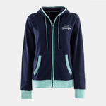 WRANGLER CHERYL WOMENS ZIP THROUGH HOODIE - NAVY/MINT