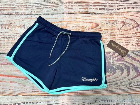 WRANGLER CHERYL WOMENS SHORTS - NAVY/MINT