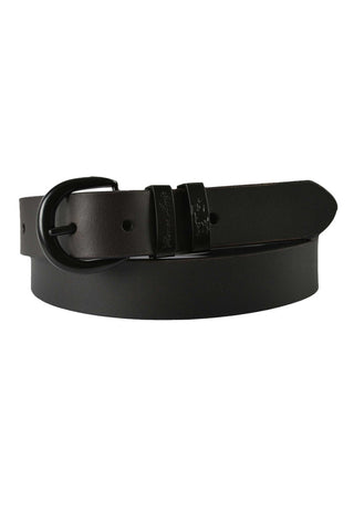 THOMAS COOK NARROW BLACK TWIN KEEPER BELT - BLACK [SZ:S]