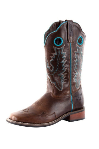 PURE WESTERN MONTANA WOMENS BOOTS - WOOD BROWN