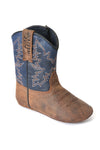 PURE WESTERN NASH INFANT BOYS BOOT - DARK BROWN / NAVY