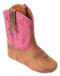 PURE WESTERN MOLLY INFANT GIRLS BOOT - OILED BROWN / PINK