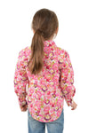 HARDSLOG BELLE KIDS HALF PLACKET LONG SLEEVE SHIRT - PINK