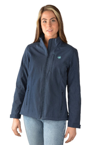 PURE WESTERN SIENNA WOMENS SOFT SHELL JACKET - NAVY MARLE