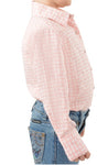 PURE WESTERN OLIVIA GIRLS LONG SLEEVE CHECK WESTERN SHIRT - PINK