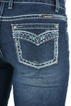 PURE WESTERN GERALDINE WOMENS 32" STRAIGHT LEG JEANS - MIDNIGHT