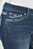 PURE WESTERN GERALDINE WOMENS 32" STRAIGHT LEG JEANS - MIDNIGHT