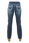 PURE WESTERN GERALDINE WOMENS 32" STRAIGHT LEG JEANS - MIDNIGHT