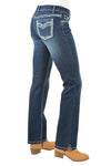 PURE WESTERN GERALDINE WOMENS 32" STRAIGHT LEG JEANS - MIDNIGHT