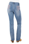 PURE WESTERN FLORA WOMENS HI-RISE JEANS - FADED BLUE [SZ:6]