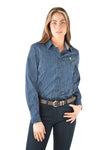 Thomas Cook Jade Womens Long Sleeve Stretch Shirt - Navy