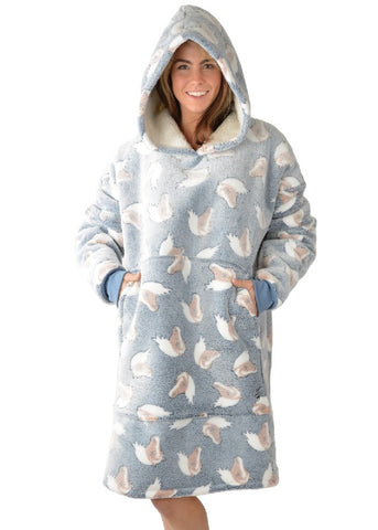 THOMAS COOK ADULT SNUGGLY - GREY/BLUE HORSE PRINT 