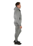WRANGLER BRIDGE MENS ZIP THROUGH HOODIE - CHARCOAL MARLE
