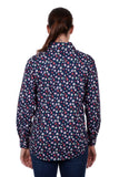 HARDSLOG STEPHANIE WOMENS 1/2 PLACKET LONG SLEEVE SHIRT - NAVY