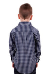 HARDSLOG ALON KIDS 1/2 PLACKET LONG SLEEVE SHIRT - NAVY
