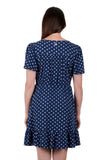 PURE WESTERN BETHANY SHORT SLEEVE DRESS - NAVY