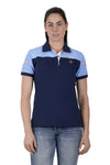 PURE WESTERN KELSEY WOMENS SHORT SLEEVE POLO - NAVY/MULTI