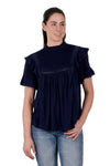 PURE WESTERN SLOAN WOMENS FASHION TEE - NAVY