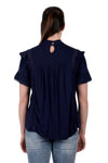 PURE WESTERN SLOAN WOMENS FASHION TEE - NAVY